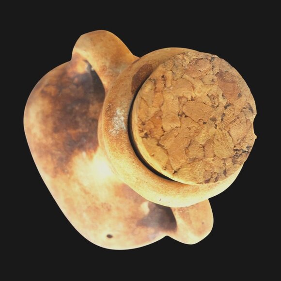 Miniature Amphora Vase With Woman Figure Lifting Skirt to Show Behind Anasyrma - Picture 10 of 13